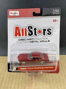 Ford Mustang 1965 Maisto All Stars techo rígido, rojo - Imagen 1 de 3