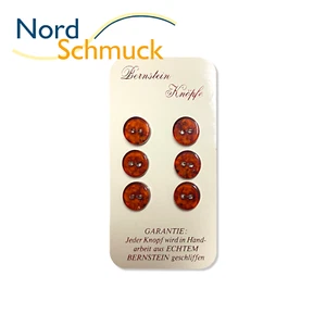 Echter Bernstein amber Knöpfe gebohrt zum auffädeln aufziehen basteln K579 - Bild 1 von 1