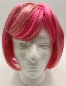 WEST BAY TOYO KALON Synthetic Textured Straight Silky Bob Style Cosplay Pink Wig - Picture 1 of 12