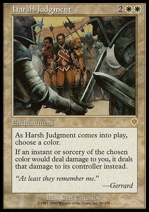 Japanese Harsh Judgment - Foil ~ Lightly Played Invasion Foreign Stock Image MTG - Image 1 of 1