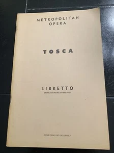 Vintage Metropolitan Opera Libretto TOSCA 1956 - Bild 1 von 3