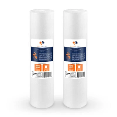 2PK of Big Blue 5 Micron 20" x 4.5" Sediment Water Filter Cartridge by Aquaboon - Image 1 of 4