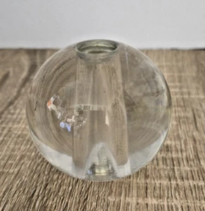 Vintage Art Glass Clear Paperweight Pen Holder round 1lb 4oz - Picture 1 of 3