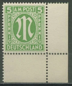 Bizone 1945 AM-POST Impresión Inglés, Papel y, 12 F y Esquina 4 MNH. - Imagen 1 de 1