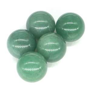 5PC (20MM) Natural Gemstone Green Aventurine Crystal Reiki Healing Sphere Ball - Picture 1 of 4