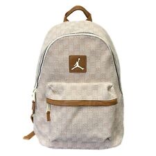 Air Jordan Backpack Full Size Laptop Unisex Monogram Coconut Milk Brown MA0758