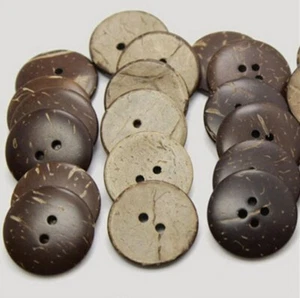 Round coconut shell button coconut button DIY accessories sewing Scrapbooking - Picture 1 of 3