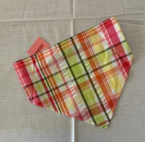 Gymboree Citrus Cooler Plaid Cotton Girls Head Scarf Bandana NWT - Picture 1 of 1