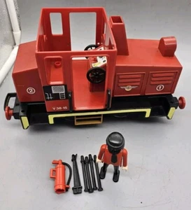 Playmobil 4028 motore treno merci diesel con conduttore incompleto - Foto 1 di 14