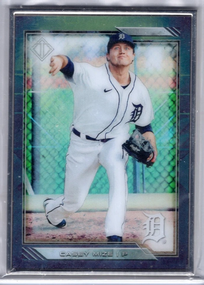 2020 Bowman Transcendent Icons CASEY MIZE Silver Framed 045/100 Topps #7 - Image 1 of 1