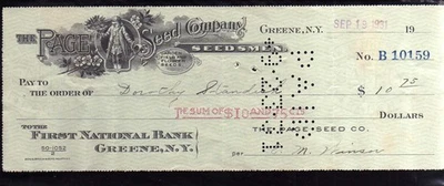 5E269 - 1931  THE PAGE SEED COMPANY - GREENE, NEW YORK - Image 1 of 2