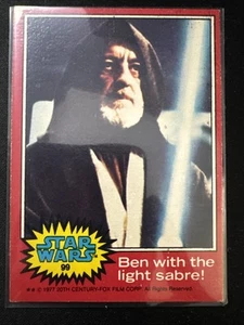 1977 Topps STAR WARS Red Series 2 card #99 Ben with the Light Sabre Good - Picture 1 of 2