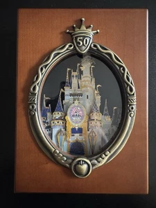 Disney Cinderella Castle Jumbo Pin LE 50th "Happiest Celebration on Earth" w/box - Picture 1 of 5