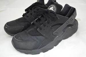 Hombres NIKE Huarache Triple Negro Correr Estilo de Vida Zapatos Talla 9.5 - Imagen 1 de 9