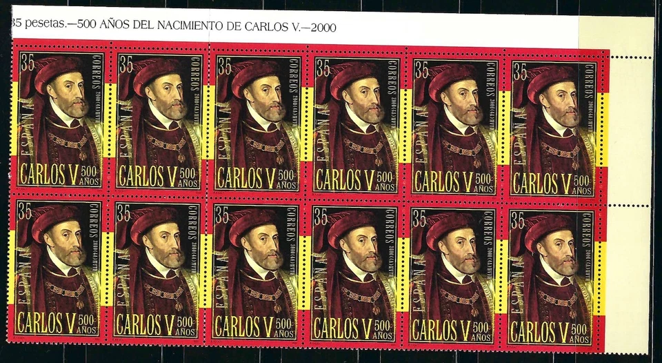 ESPAÑA 2000 BLOQUE DE 12 SELLOS EDIFIL 3697 NUEVOS** - Imagen 1 de 1