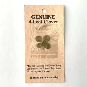 VTG Genuine 4-Leaf Clover “Luck of the Clover” Legend, Pictorial Surroundings - Picture 1 of 6
