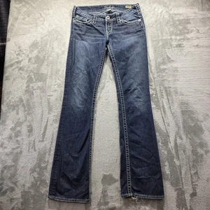 Jeans argento Pioneer bootcut jeans donna 29x35 blu denim invecchiato elasticizzato - Foto 1 di 14