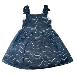 Janie & Jack Black Eyelet Dress Size 6 - Picture 1 of 7