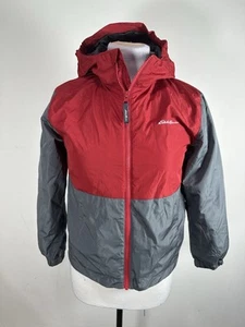eddie bauer Boys Gray Red Color Long Sleeve Puffer Jacket Size 10/12M - Picture 1 of 7