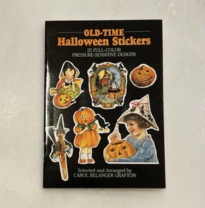 Vintage Halloween Stickers Carol Belanger Grafton 1989 25 Complete Pumpkins Cats - Picture 1 of 6