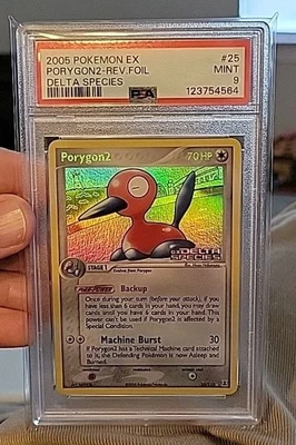 PSA 9 PORYGON2 Stamped REVERSE FOIL #25 DELTA SPECIES 2005 MINT - Image 1 of 2
