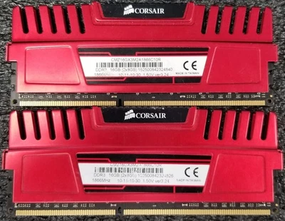 Corsair Vengeance 16GB Kit (2 X 8GB) PC3-15000 DDR3-1866MHz CMZ16GX3M2A1866C10R - Image 1 of 2