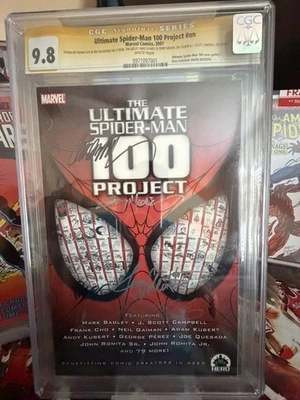 Ultimate Spider-Man 100 Project novela gráfica Marvel Comics 2007 autografiada Foto 1 de 4