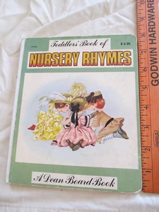 Vintage 1979 Toddlers Book of Nursery Rhymes - A Dean Board Book #1440. - Picture 1 of 10