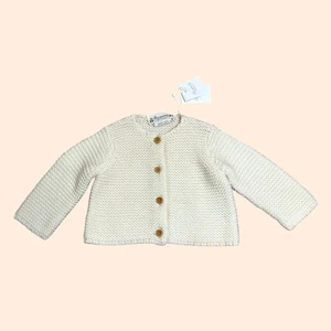 Bonpoint Baby Wool Cotton Knit Cardigan - Picture 1 of 5