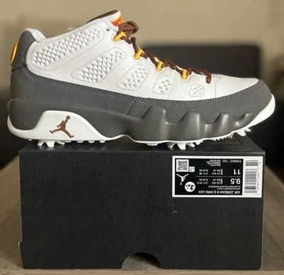 Tamanho 9.5 - Nike Air Jordan 9 Retro Low Golf US Open White Masculino FN6931-100 NOVO - Imagem 1 de 4