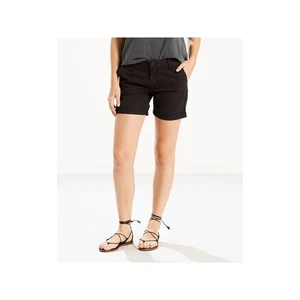 NEW LEVI’S Classic Chino Shorts Women 4 Black Stretch mid rise NWT OH45 - Picture 1 of 1