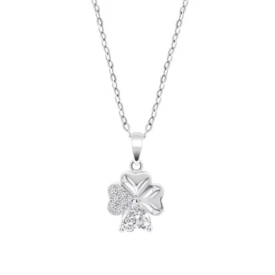 Collana Donna Lotus Silver LP3851-1/1 In Argento Con Quadrifoglio E Zirconi - Immagine 1 di 2