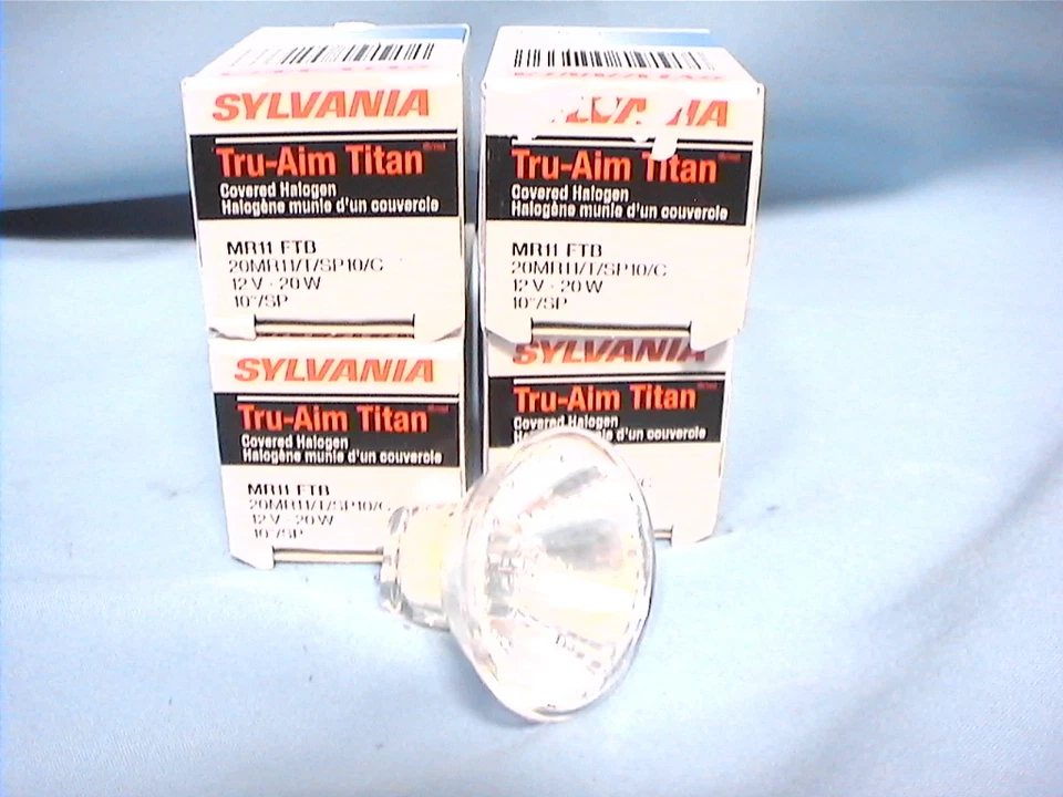 4 NEW SYLVANIA LAMPS MR11FTB 12 VOLT 20 WATT - Image 1 of 1