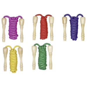 Cuerda de salto goki con asas de madera para atornillar, color ajustable para niños - Imagen 1 de 1