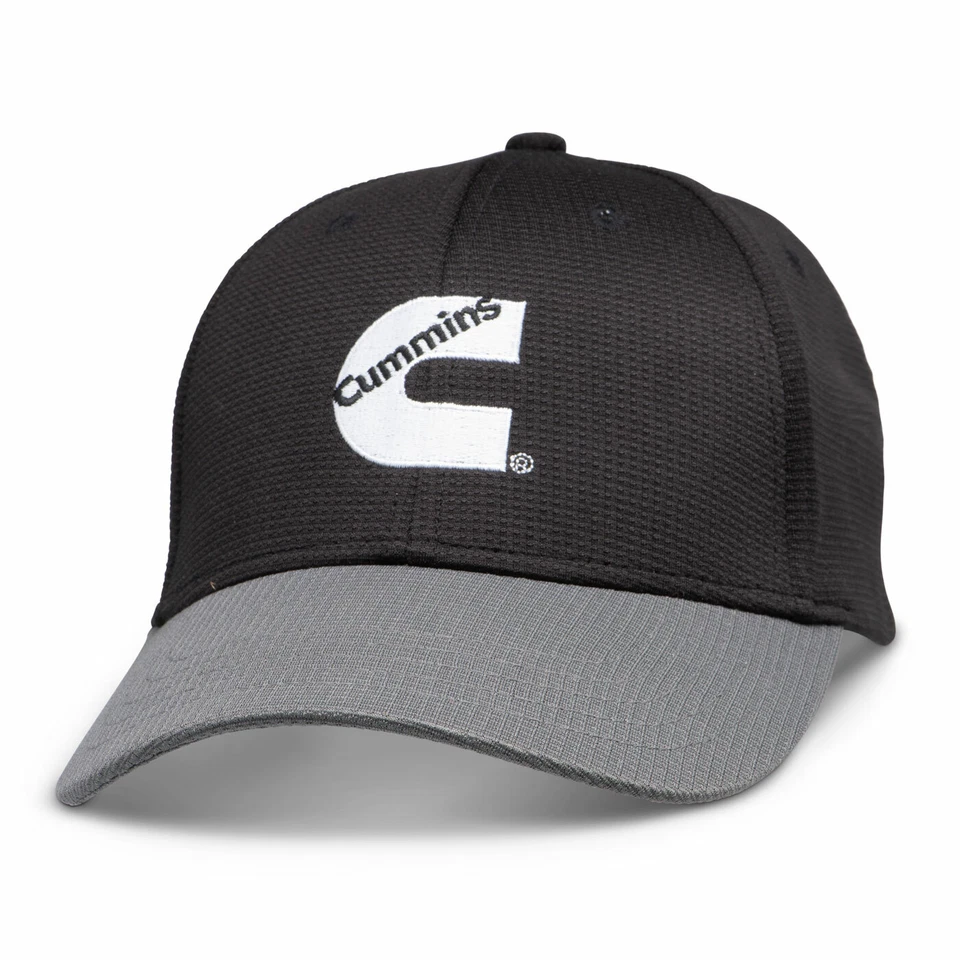 Cummins Fitted Performance Air Mesh Cap Black & Gray Hat New - Image 1 of 1