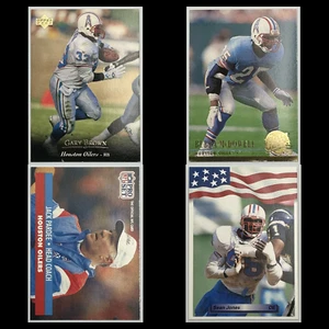 Houston Oilers Lot 4 Football Cards Upper Deck Gary Brown NM Football NFL - Picture 1 of 6