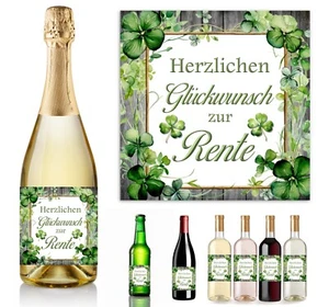 1 Aufkleber Flaschenetikett - Herzlichen Glückwunsch zur  Rente - Geschenk D78 - Bild 1 von 1