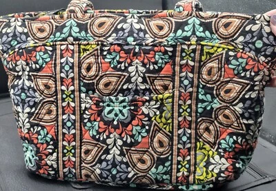 Bolso de Mano Vera Bradley Villager Sierra Med/lrg Acolchado con Cremallera Doble Asa Foto 1 de 4
