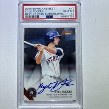 2015 Bowman's Best Kyle Tucker Auto PSA 10 Gem Mint #B15-KT ROOKIE CARD