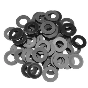 100 Pieces M10 Black Nylon Flat Washers Plastic Washers Inner Diameter 10mm O... - Picture 1 of 5