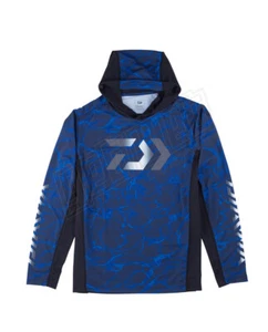 Daiwa Splash Shirt Hoodie Blue - Picture 1 of 1