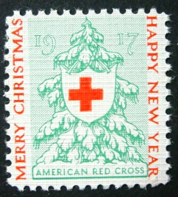 US, 1917 Christmas Seal Essay, E7h-a, Coarse Linenized Paper, Perf 12 4S, MNH - Image 1 of 4