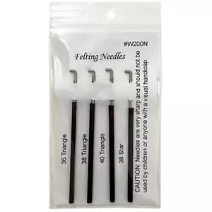 Wistyria Felting Needles 4pcs - Size 36, 38 & 40 Triangle & 38 Star W200N - Picture 1 of 1
