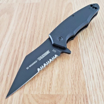 Blackhawk Be-Wharned Assisted Folding Knife 3.13" D2 Tool Steel Blade G10 Handle - Image 1 of 4
