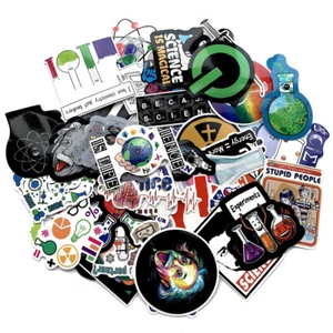⭐ 50 Stück Science Wissenschaft Labor  Style Stickerbomb - Aufkleber - Picture 1 of 5