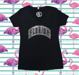 Camiseta Bling Shirt Lentejuelas Brillante Florida Sin Estrás Brillante - Imagen 1 de 6