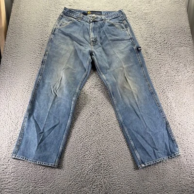 Pantalones de mezclilla Nautica Company vintage para hombre 34x30 azul lavado medio holgados calce carpintero Foto 1 de 4