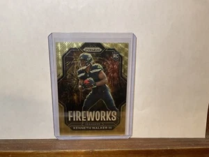 2022 Prizm Kenneth Walker III Prizm Rookie Gold Vinyl Fireworks 4/5 Seahawks SSP - Picture 1 of 2