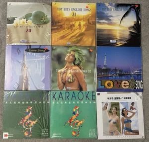 Karaoke Laserdisc English Top Hits & Love Songs 60s-80s 9 Disc Lot NM! - Zdjęcie 1 z 20
