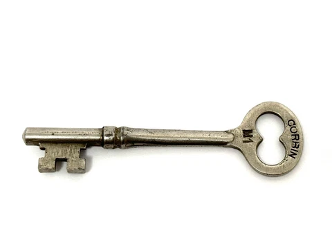 Antique Corbin  Mortise Lock Skeleton Key M1  Antique Door Key Corbin M 1 Cover